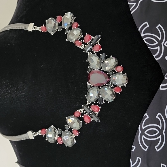 WHBM - Ruby and Silver Necklace - Picture 5 of 5